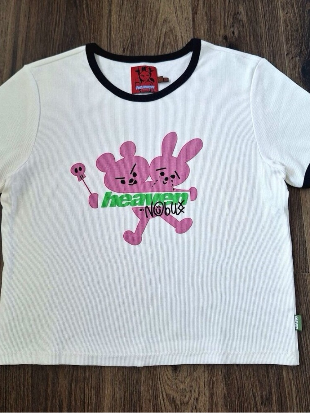 Kids White Graphic Tee with Pink Characters
